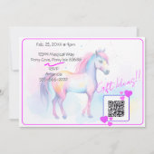 Colorée Spirit Pony 2 Anniversaire Invitation (Dos)