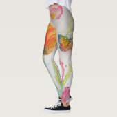 Colorée Tulipe Florale Aquarelle Leggings (Gauche)
