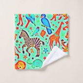 Colorée Wild Wonder Animal Kingdom (Gant de toilette)
