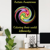 Colorer le monde différemment poster (Bureau à domicile)