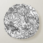 Colorez-moi coussin floral (Devant)