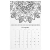 Colorez votre propre calendrier 2021 Mandala Motif (Jan 2026)