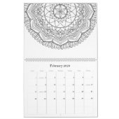 Colorez votre propre calendrier 2021 Mandala Motif (Feb 2026)