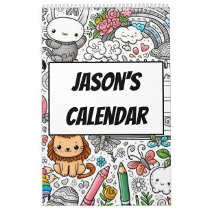 Colorez votre propre calendrier pour les enfants