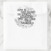 Colorez votre propre Sticker citation de vie (Sac)