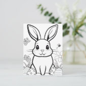 Colorez-Vous ! Carte postale Bunny de Pâques (Debout devant)