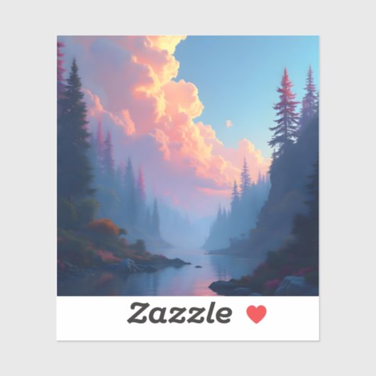 Colorfall Grove - Square Vinyl Sticker (Vel)