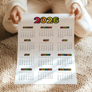 Colorful 2023 calendar poster