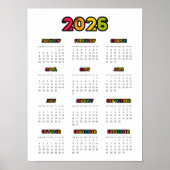 Colorful 2023-kalender poster (Voorkant)