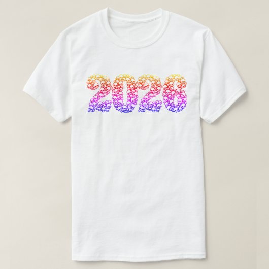 Colorful 2026 in Skulls T-Shirt (Design devant)