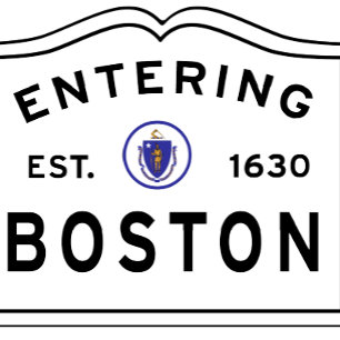 Colorful 2 Sided, Entering Boston MA Kussen