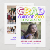 Colorful 5 foto's afstuderen middelbaar schooljaar (Voorkant / Achterkant)