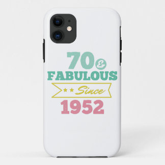 colorful 70 and fabulous since 1952 iPhone 11 hoesje