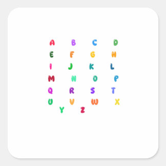 Colorful A-Z Letter Alphabet Sticker | Typography