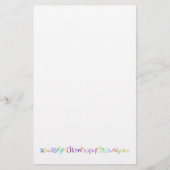 Colorful ABC Rainbow Crayons Kind handschrift Briefpapier (Voorkant)
