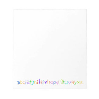 Colorful ABC Rainbow Crayons Kind handschrift Notitieblok