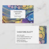 Colorful Abstract Alcohol Ink Liquid Art Visitekaartje (Voorkant / Achterkant)