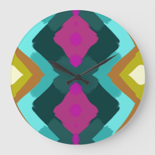 Colorful Abstract Art  Grote Klok (Voorkant)