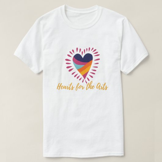 Colorful Abstract Art Heart T-shirt (Design voorkant)