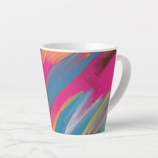 Colorful Abstract Art Latte Mug (Angle droit)