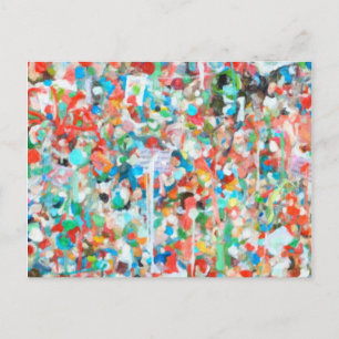 Colorful Abstract Art-Seattle's Gum Wall Postcard Briefkaart