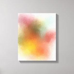 Colorful Abstract Art Trendy Red Pink Yellow Blue Canvas Afdruk