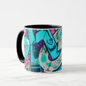 Colorful Abstract ArtMug Vibrant Artistic CoffeCup Mok (Voorkant links)