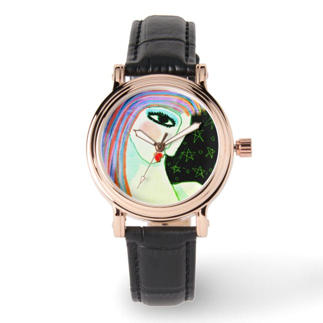 Colorful Abstract Artwear Horloge (Voorkant)