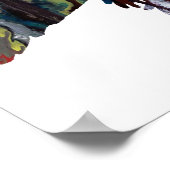 Colorful abstract axolotl silhouet poster (Hoek)