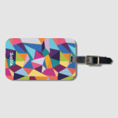 Colorful Abstract Bagagelabel met naam (Voorkant (horizontaal))