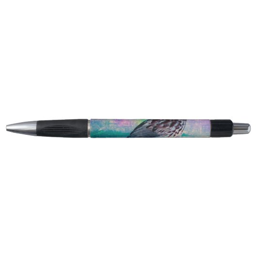 Colorful Abstract Bird Art: Vibrant Songbird Pen (Voorkant)