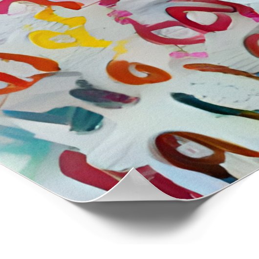 Colorful Abstract Cheetah Poster (Hoek)