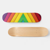 Colorful Abstract Chevron Pattern Skateboard (Horizontaal)