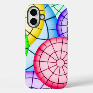 Colorful Abstract Circles Patroon iPhone 16 Plus Hoesje
