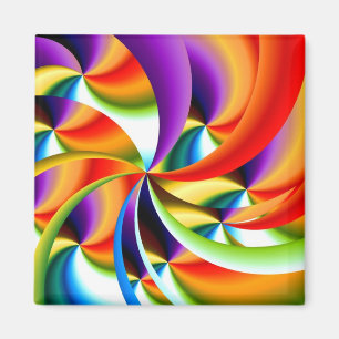 Colorful Abstract Design Magnet Magneet