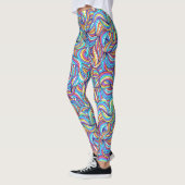 Colorful Abstract Doodle Swirl Pattern, Fun Leggings (Links)