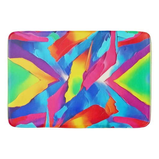 Colorful Abstract Expressionisme Art Badmat (Voorkant)