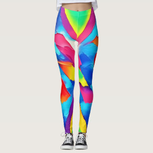 Colorful Abstract Expressionisme Art Leggings