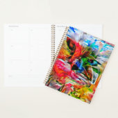 Colorful Abstract Expressionist Cat Art Print" (Devant avec enveloppe)