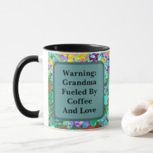Colorful Abstract Floral Mug for Grandma