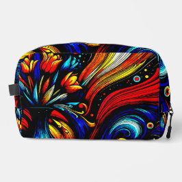 Colorful Abstract Flowers Design Toilettasje