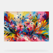 Colorful Abstract Flowers Vibrant Explosion Art Ch (Recto)
