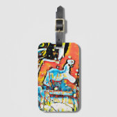 Colorful Abstract Geometric Art Bagagelabel (Voorkant (verticaal))
