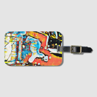 Colorful Abstract Geometric Art Bagagelabel