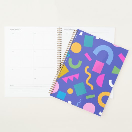 Colorful Abstract Geometric Memphis Style Pattern (Devant avec enveloppe)