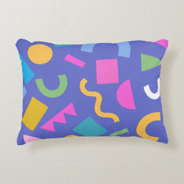 Colorful Abstract Geometric Memphis Style Pattern Accent Kussen