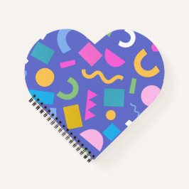 Colorful Abstract Geometric Memphis Style Pattern Notitieboek
