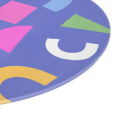 Colorful Abstract Geometric Memphis Style Pattern Snijplank (Hoek)