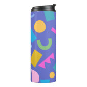 Colorful Abstract Geometric Memphis Style Pattern Thermosbeker (Gedraaid links)