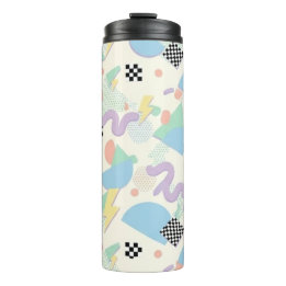 Colorful Abstract Geometric Memphis Style Pattern Thermosbeker